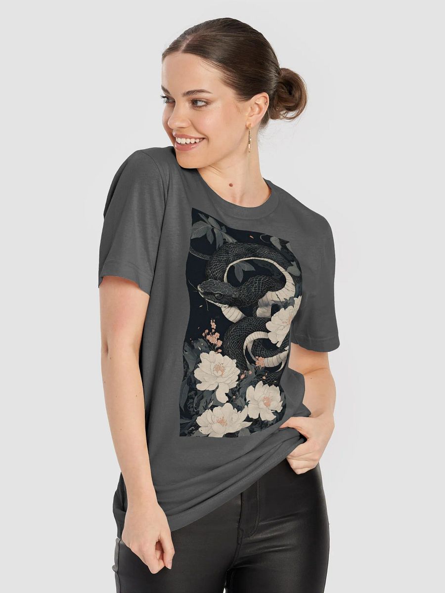 Black and White Floral Snake Supersoft Tee product image (3)