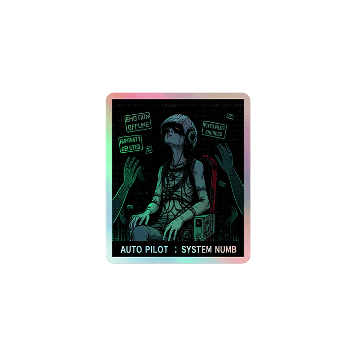 Living in Auto Pilot Holographic Stickers 2 product image (1)