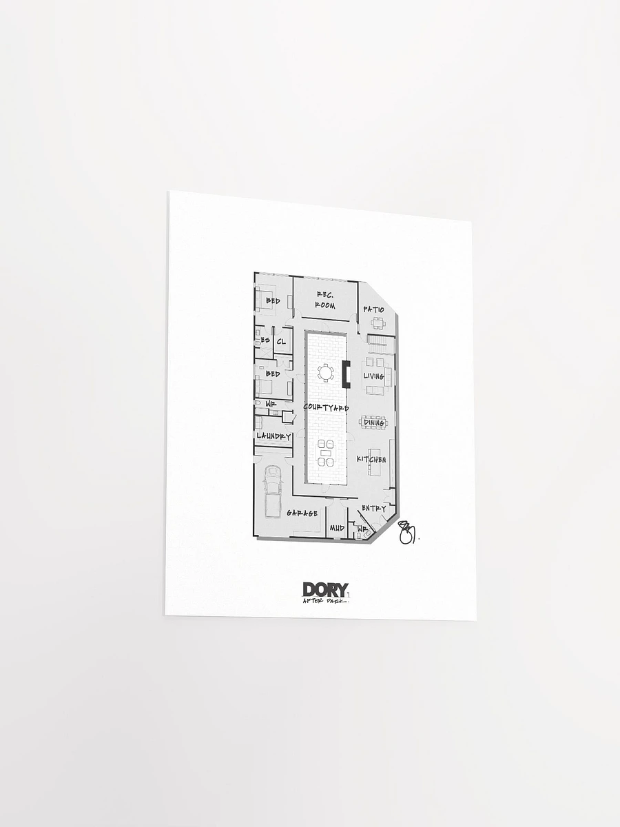 Alphabet Floor Plan Poster - D product image (3)
