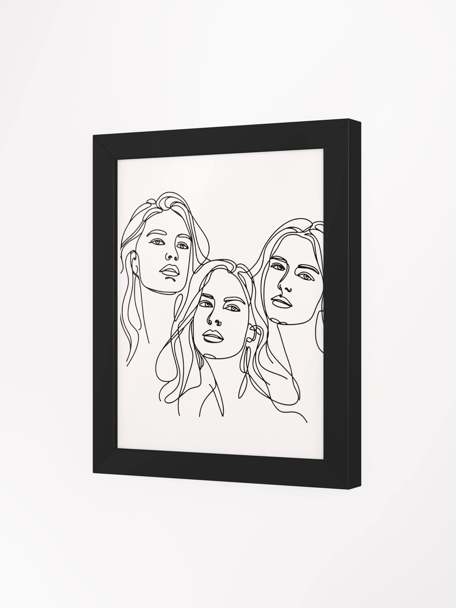 Female Models Portraits Line Art Matte Poster Art product image (75)