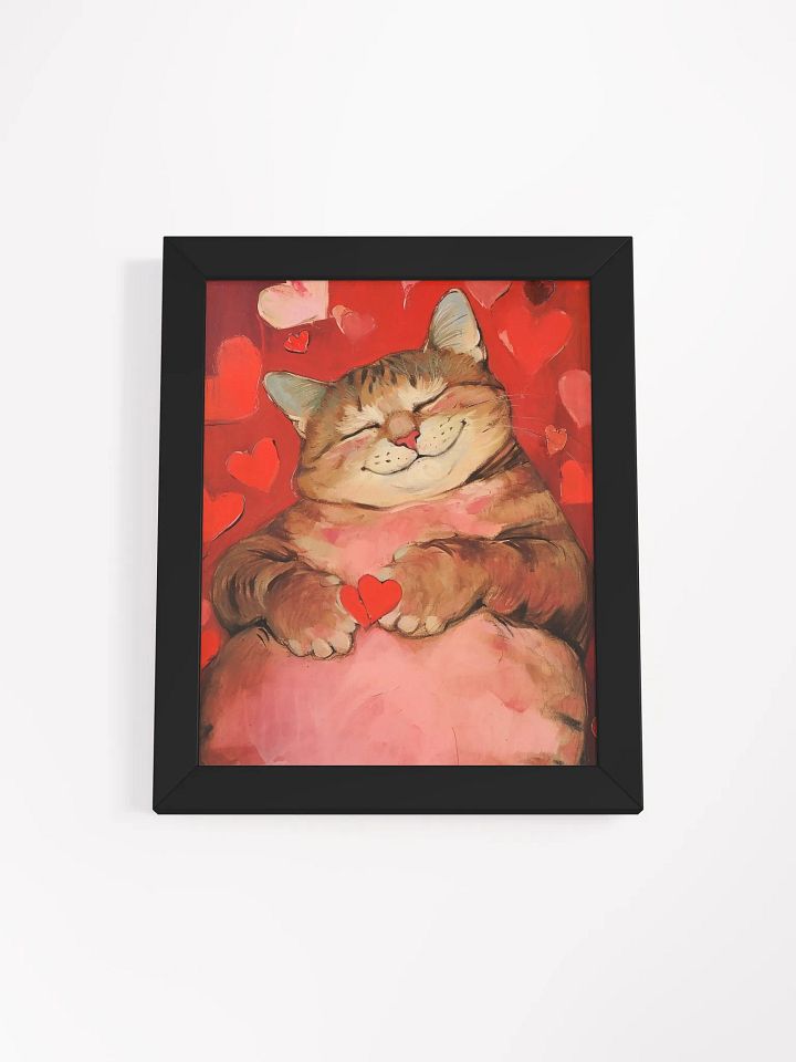 Blissful Heart Cat Framed Poster product image (1)
