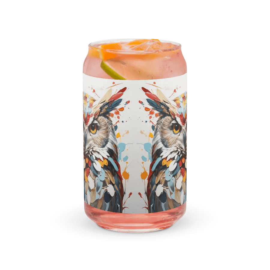 Vibrant Wisdom Owl Glass Can Sipper product image (9)