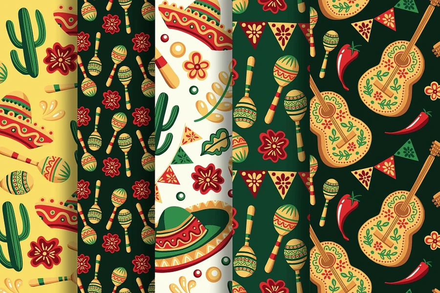 Mexican Cinco de Mayo Seamless Patterns product image (3)