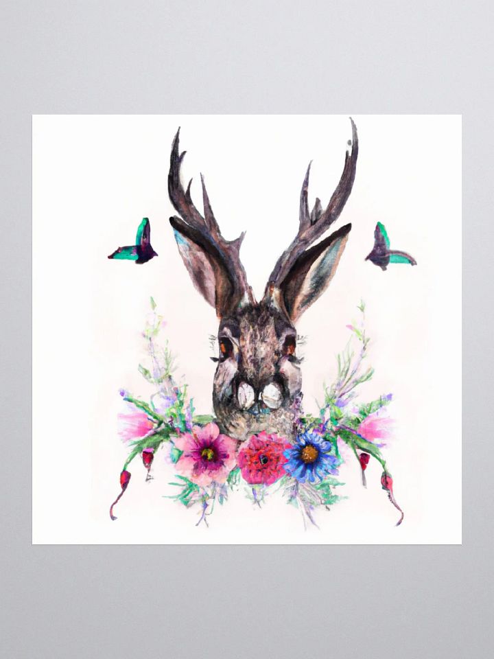 Jackalope Watercolor Sticker product image (1)