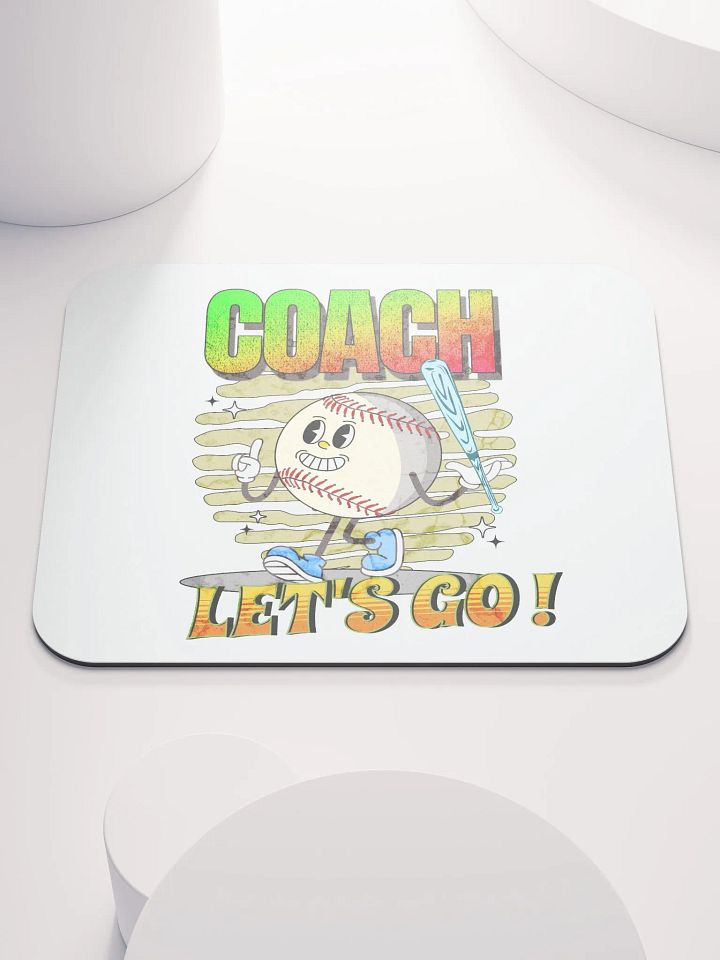 Retro Mascot Coach Lets Go Mouse Pad product image (1)