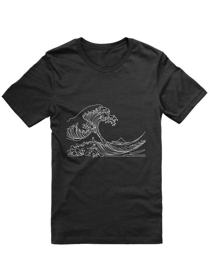 Kanagawa Waves Line Art Design T-Shirt product image (10)