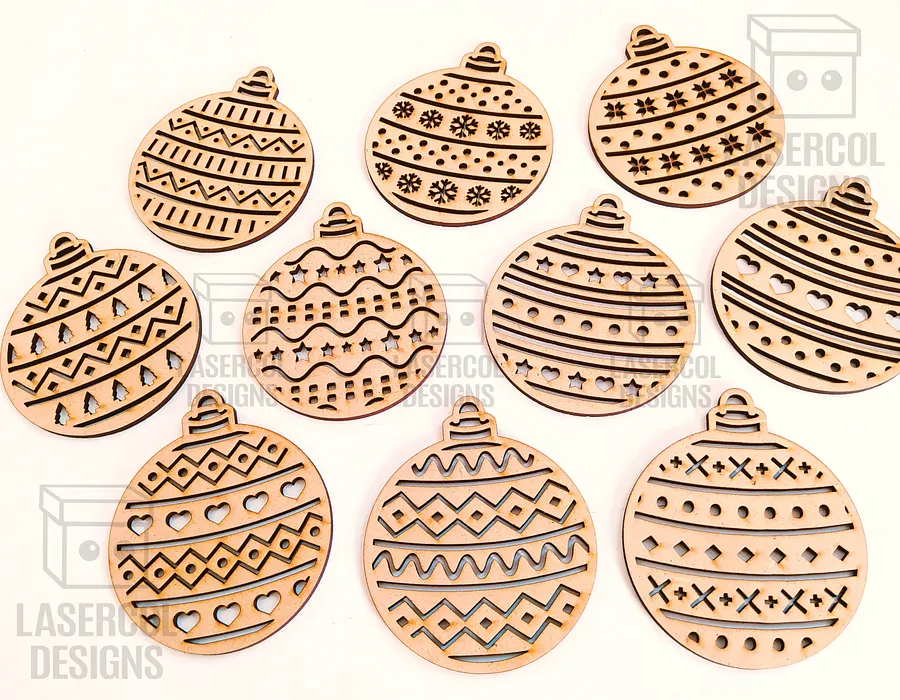 Christmas Ornaments (10 Styles) - Laser Cut Files product image (8)