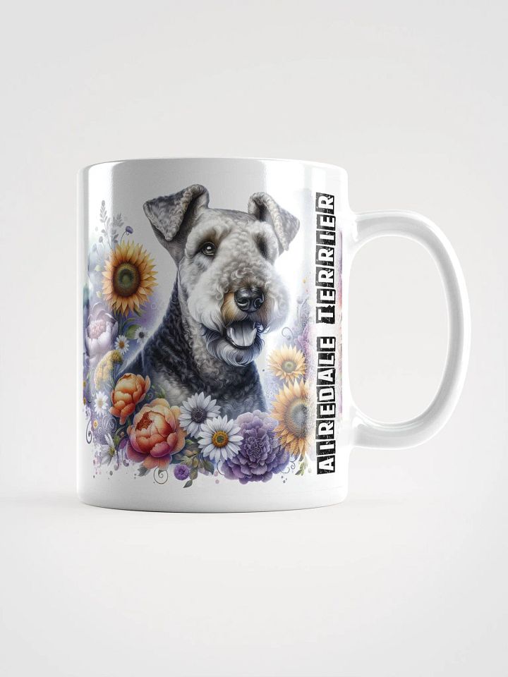 Floral Airedale Terrier Mug product image (1)