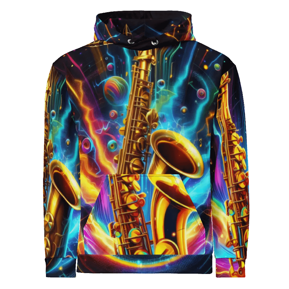 Saxophone Musical Instrument - All-Over Unisex Hoodie #22 product image (5)