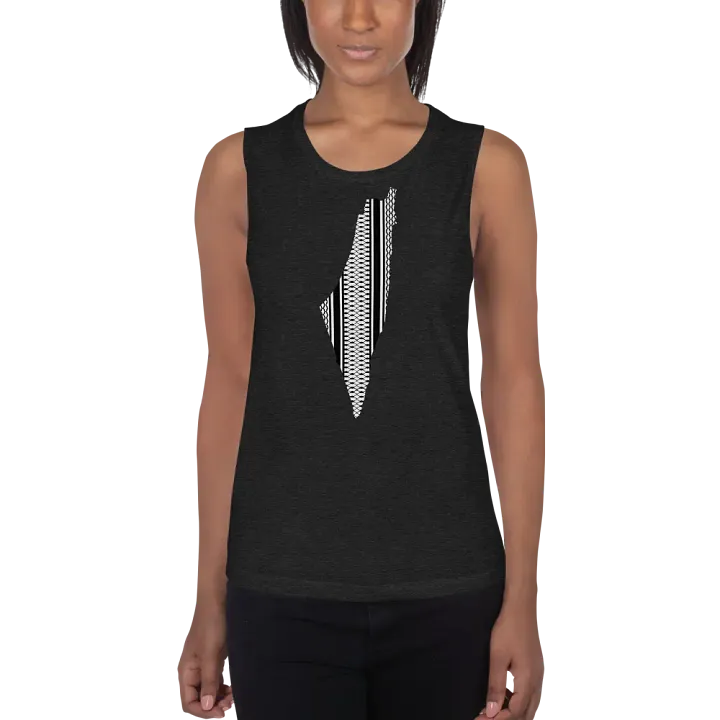 Kuffiyeh Palestine Fitted Flowy Muscle Tank product image (1)