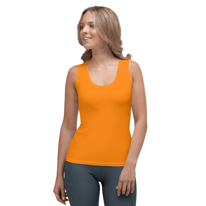 Plain Color Orange Tank Top product image (1)