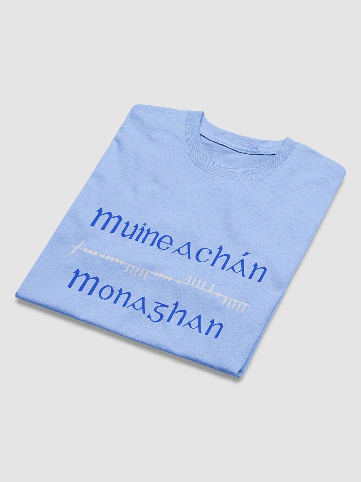 Monaghan/Muineachán Scholastic style Ogham printed T-shirt product image (68)