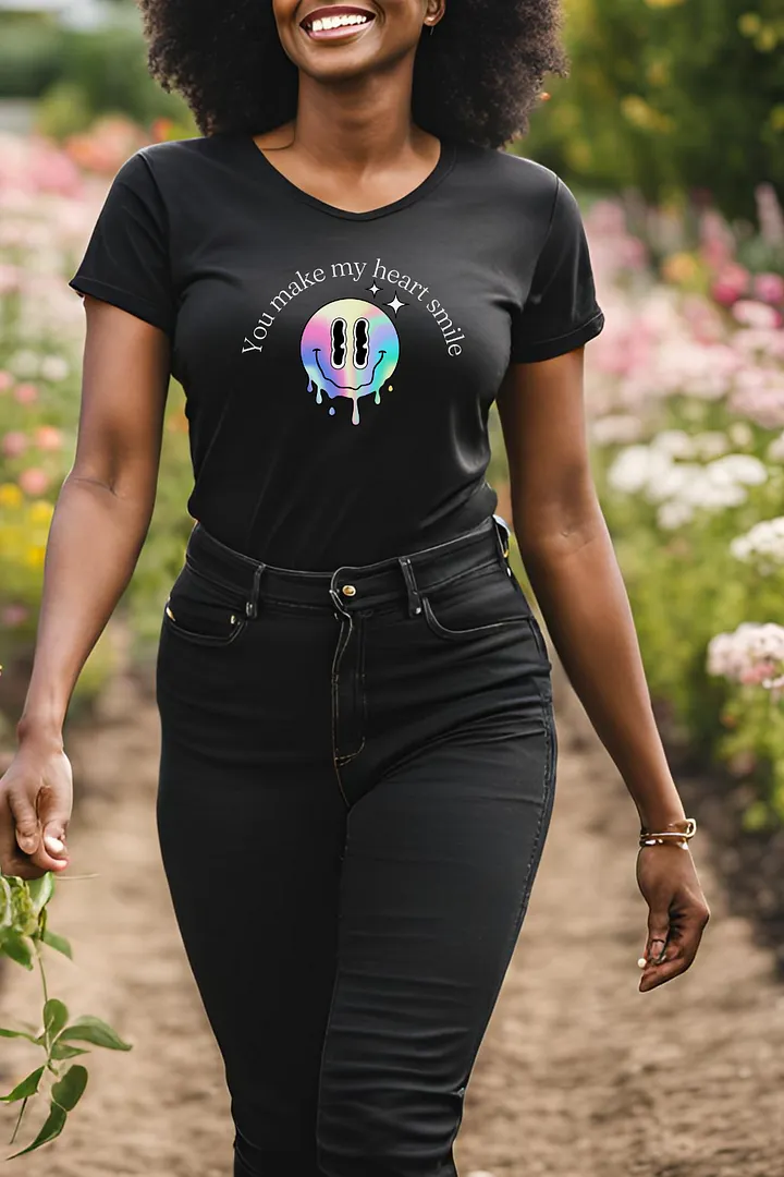 Melting Smiley Face Gradient T-Shirt product image (1)