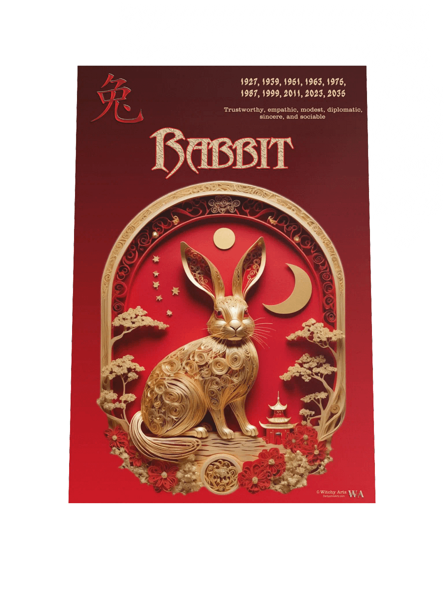 Chinese Zodiac Poster - RABBIT product image (3)