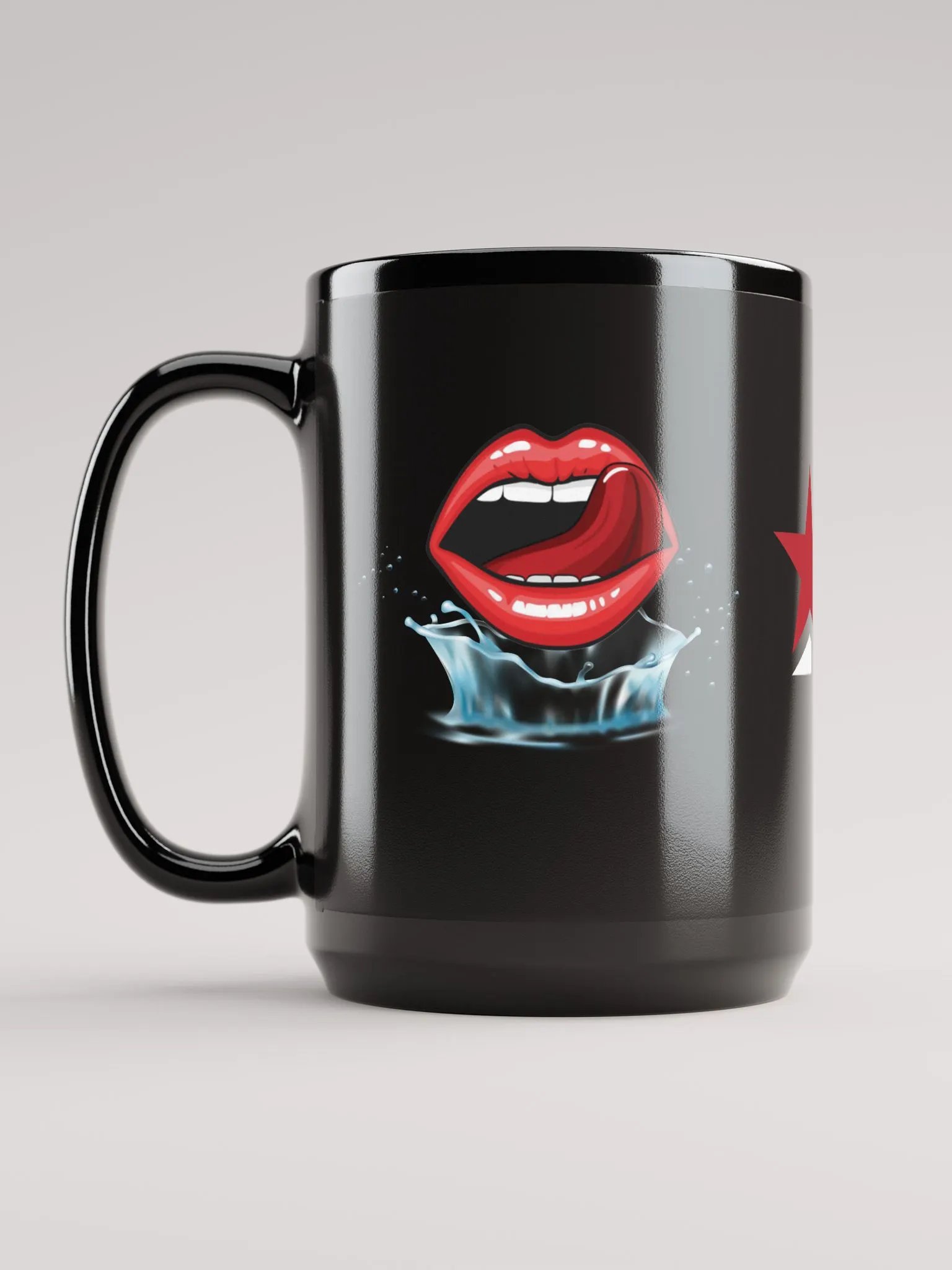 Wet Lips Black Mug 15oz product image (6)
