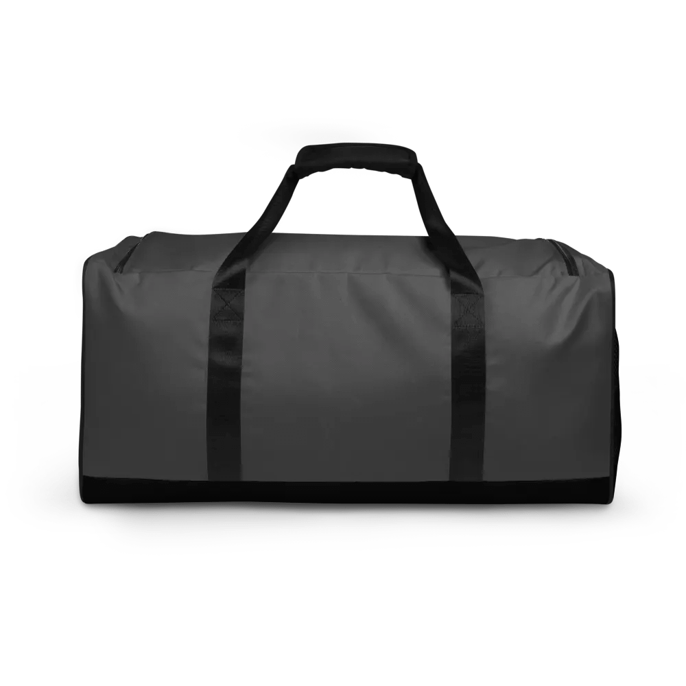 Caution Heavy Lifter Ahead-Barbell Zone Duffle Bag (Dark Gray and Black) product image (12)