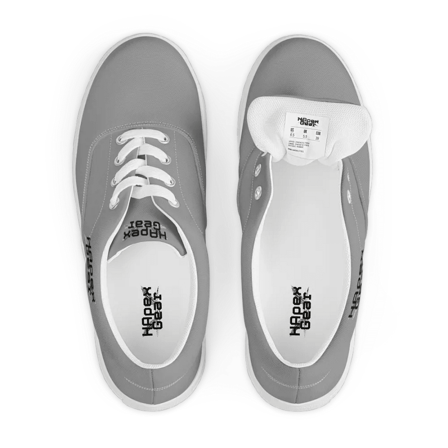 Black HApex Gear B;ack Logo Men's Lace-Up Canvas Shoes product image (7)