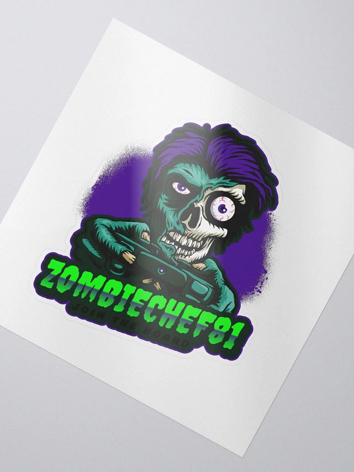 Zombiechef sticker (white) product image (2)