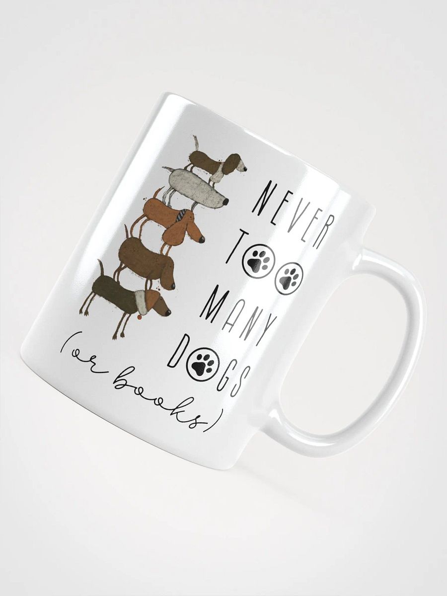 Hand-drawn ceramic mug - Never too many dogs dog mama/dad product image (5)