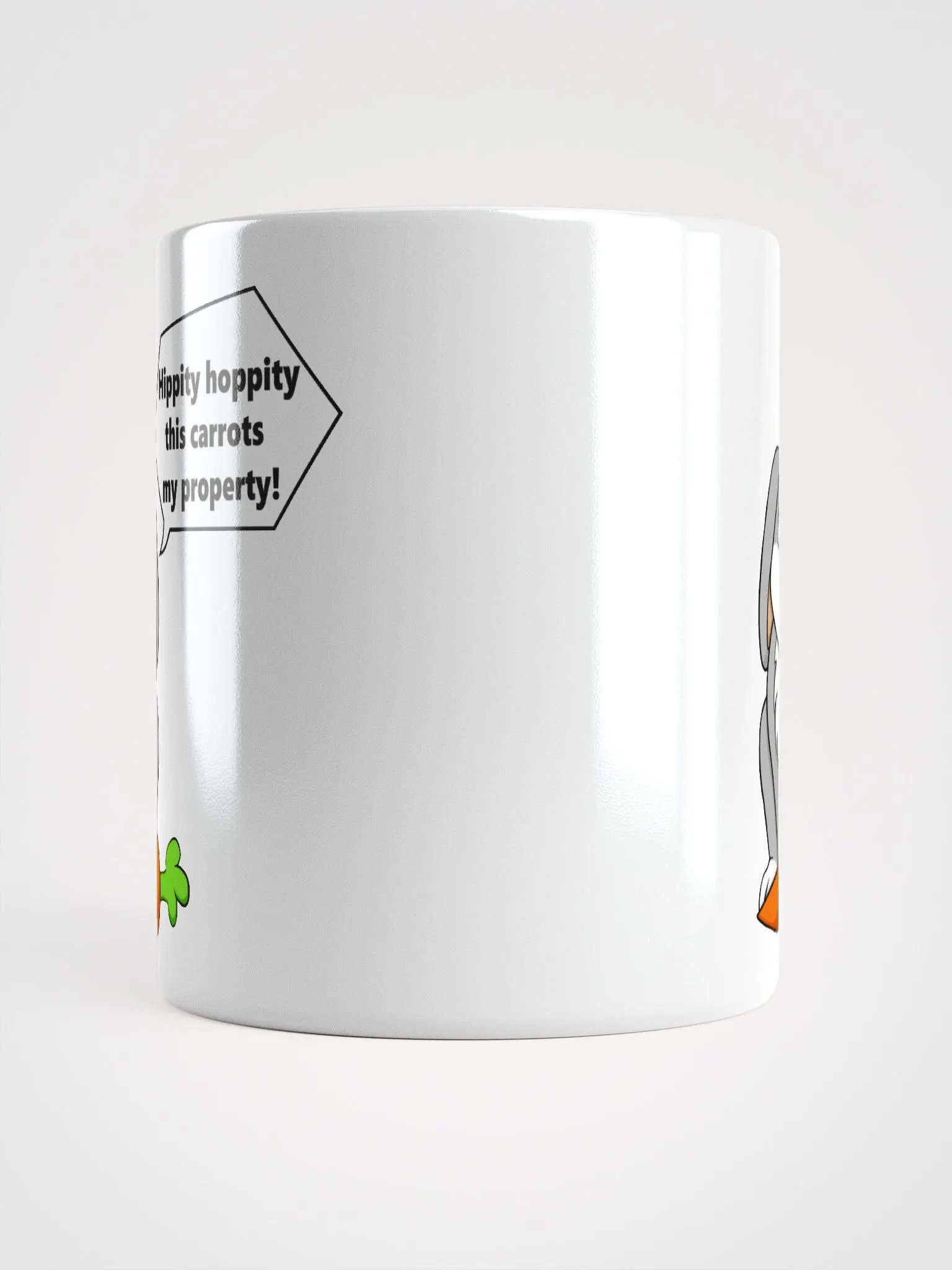 Bunny With Carrot White Glossy Mug product image (6)