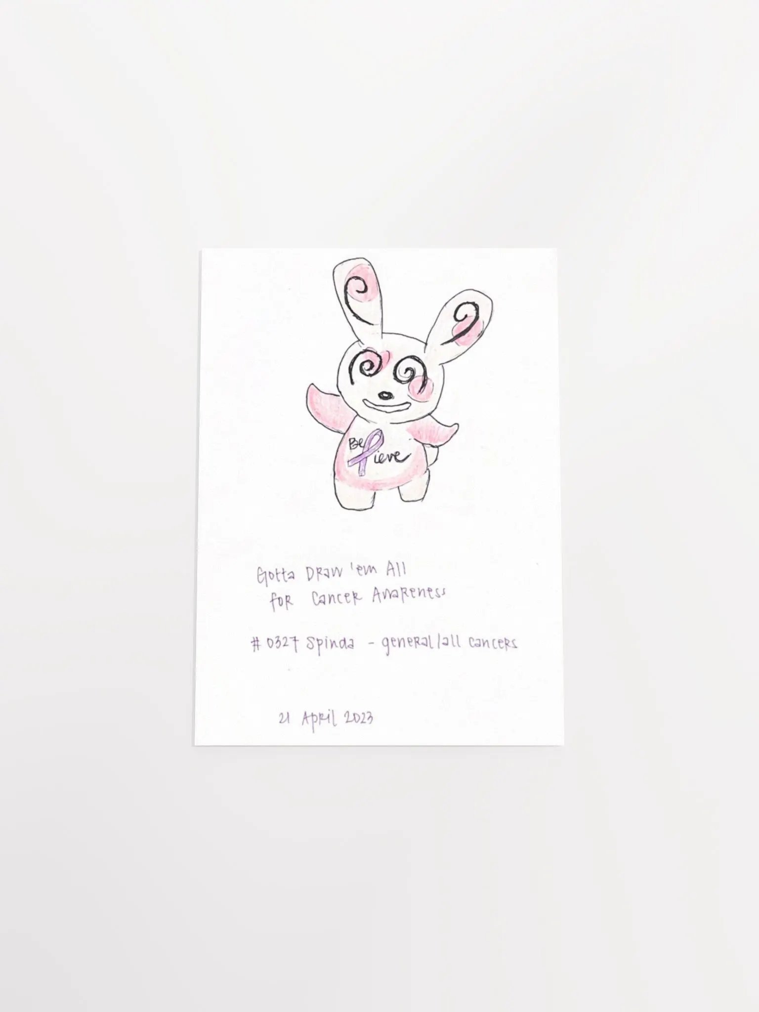 Dancing Panda Monster with General Cancer Awareness Ribbon product image (4)