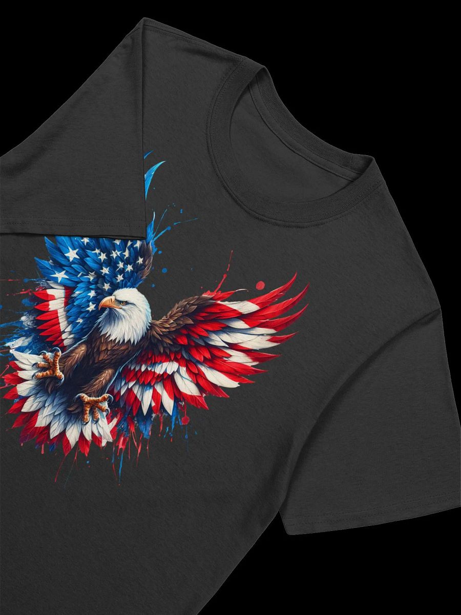 Patriotic Bald Eagle Graphic-American Flag Wings Design T-Shirt product image (18)