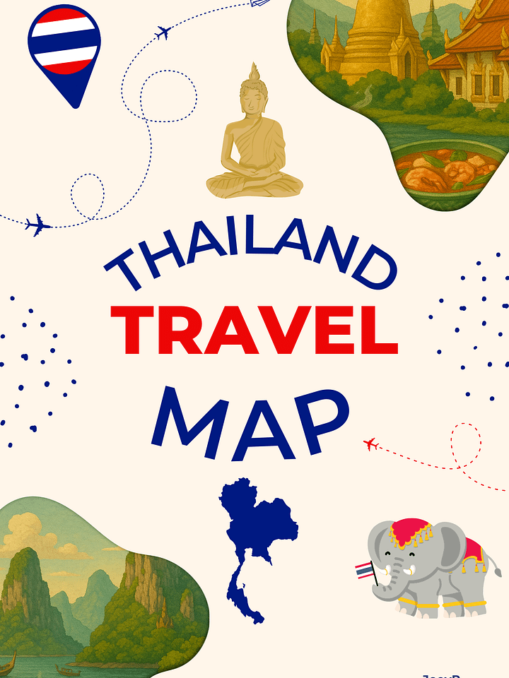 Thailand Travel Map - The Best Things To Do in Thailand product image (1)