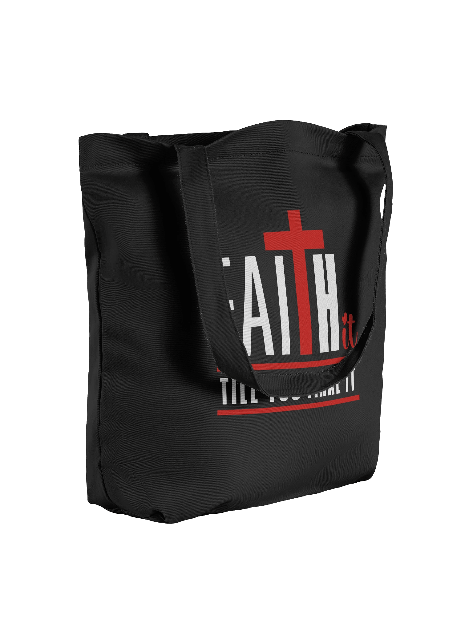 Faith It ’Til You Make It Tote Bag | Christian Faith Tote | Inspirational Scripture Tote for Women product image (4)
