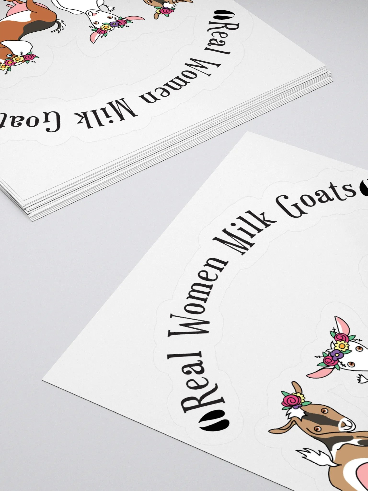 Real Women Milk Goats Kiss Cut Stickers product image (11)