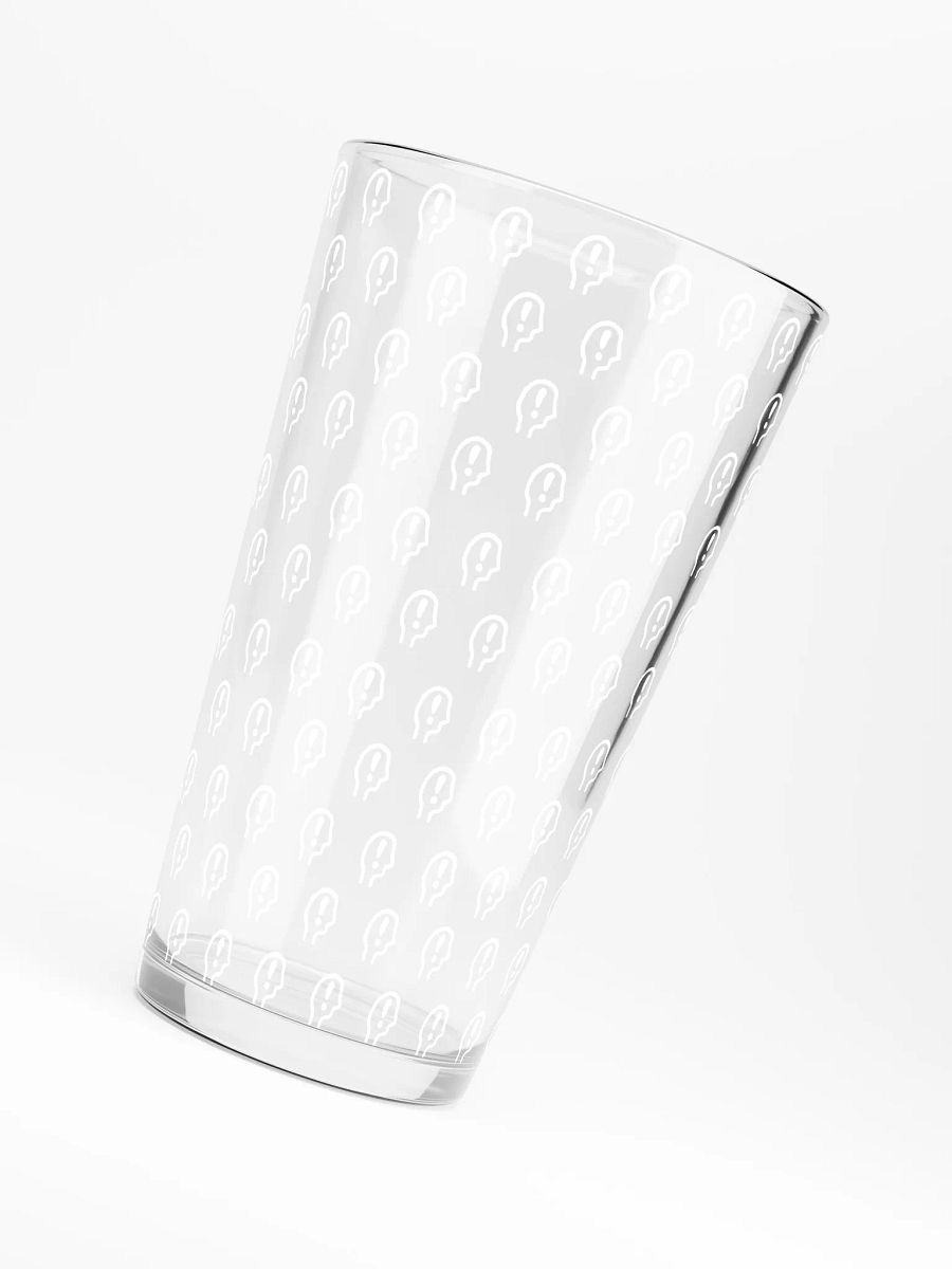 exclaiming mentally (repeating white design) pint glass product image (6)