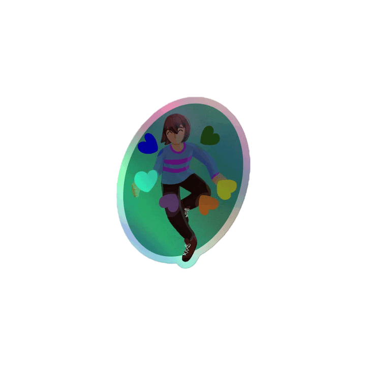 Dancing Frisk - Holographic Sticker product image (1)
