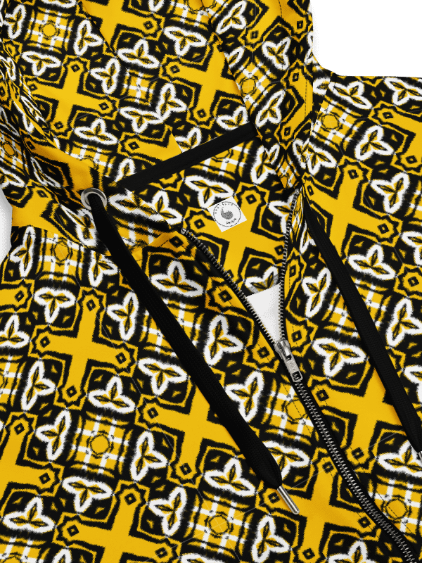 Symmetric X Grid Unisex Zip Hoodie product image (3)