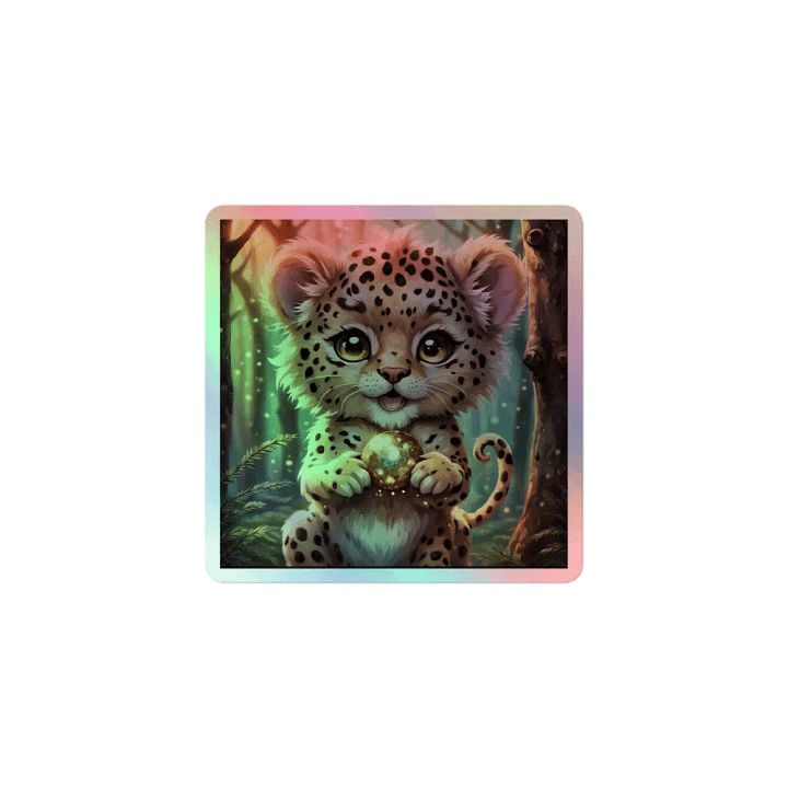 Enchanting Leopard Holographic Sticker Sheet product image (1)