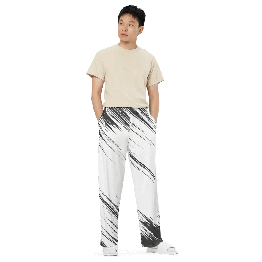 Pants black and white product image (3)