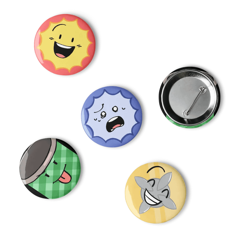 Badgey Amulet Basket Button Pin Set product image (10)