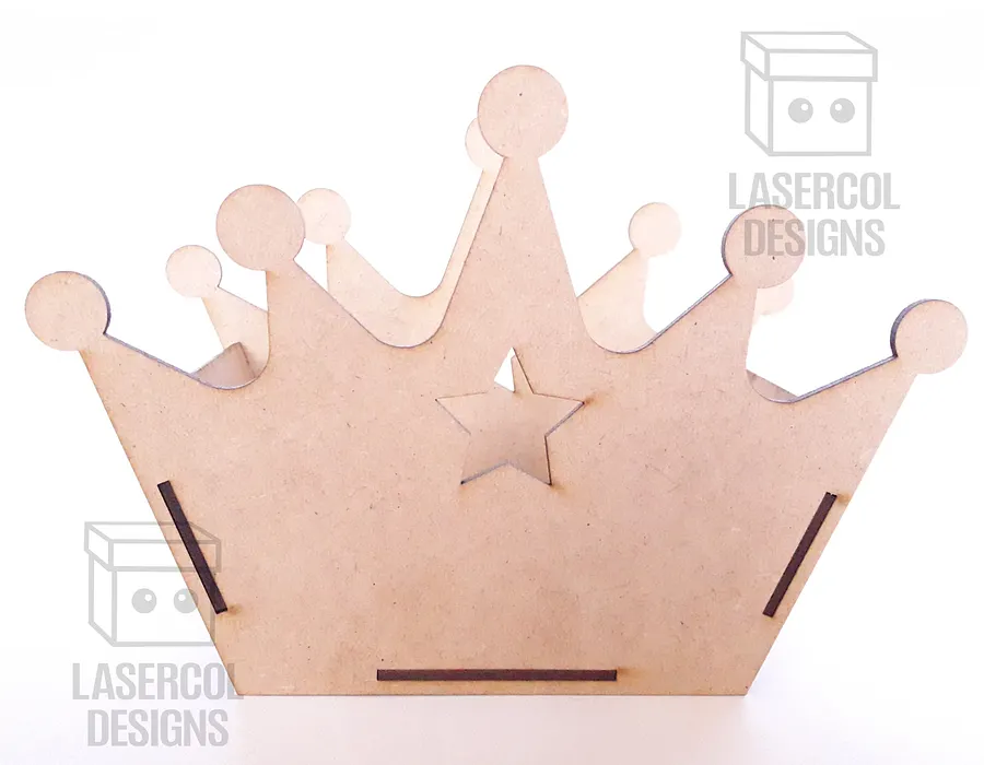 Crown Shaped Box (4 sizes, 3 Styles) - Laser Cut Files product image (8)