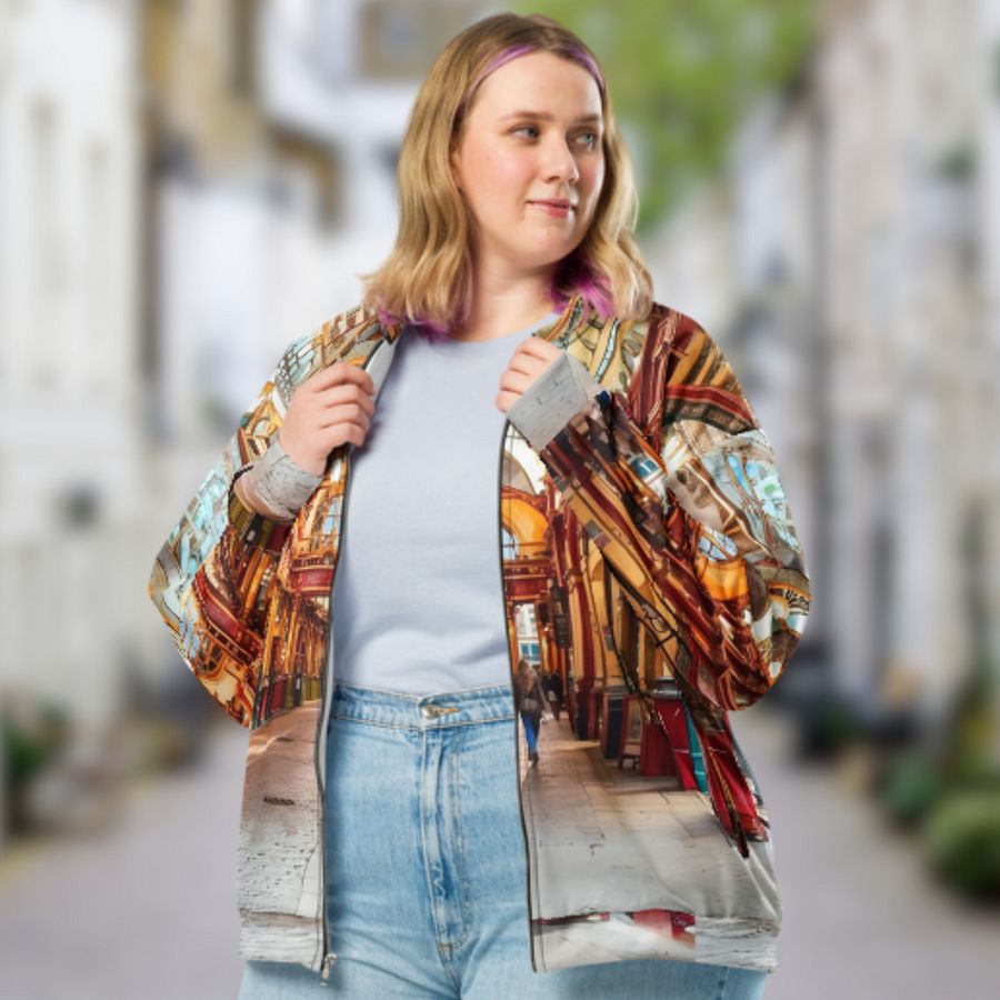 Leadenhall Market London All Over Print Bomber Jacket product image (8)