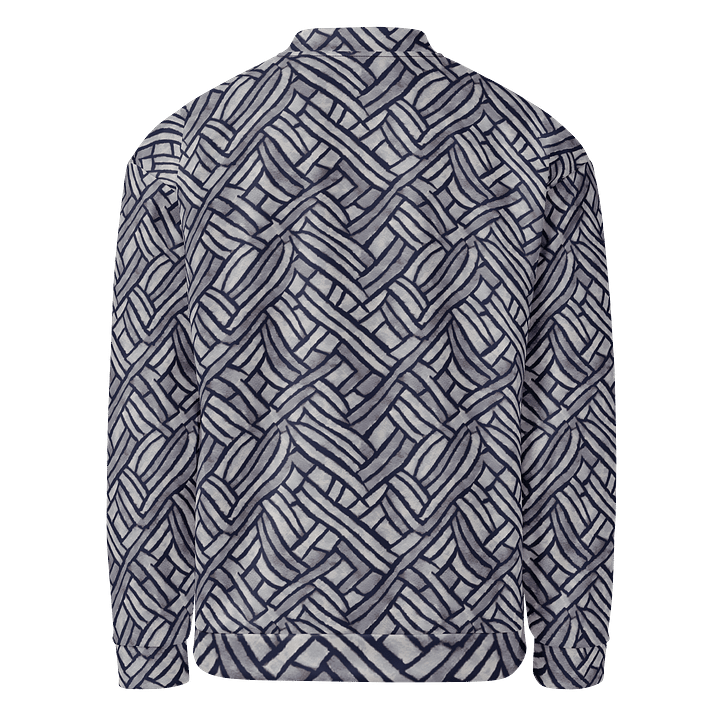 Grey Rectangles Bomber Jacket product image (2)