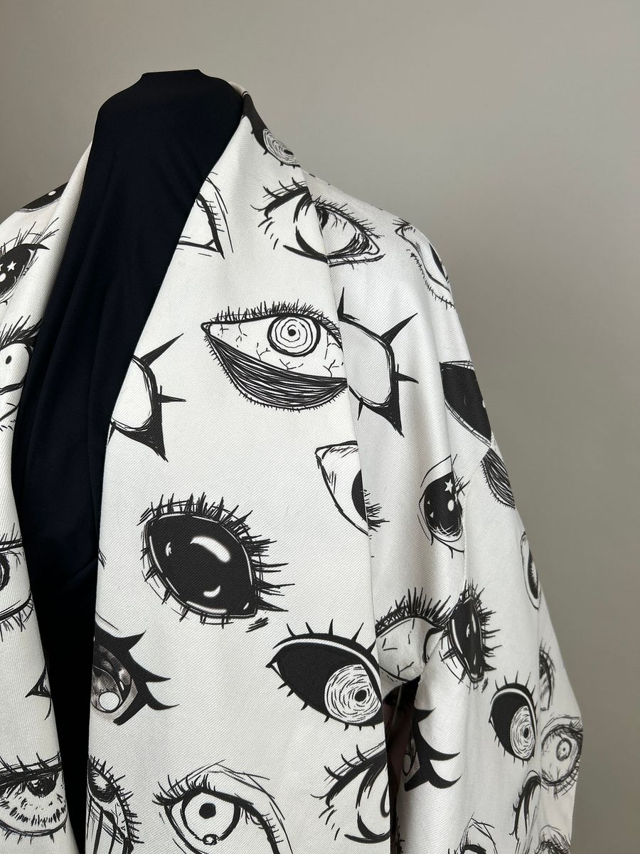 Shawl Haori Traditional Japanese Oversized Denim Jacket product image (5)