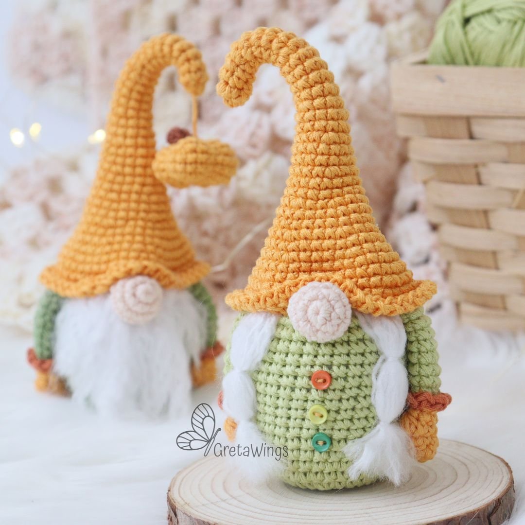 Gnomos inspirados en patrón amigurumi otoñal (Descarga Digital) product image (2)