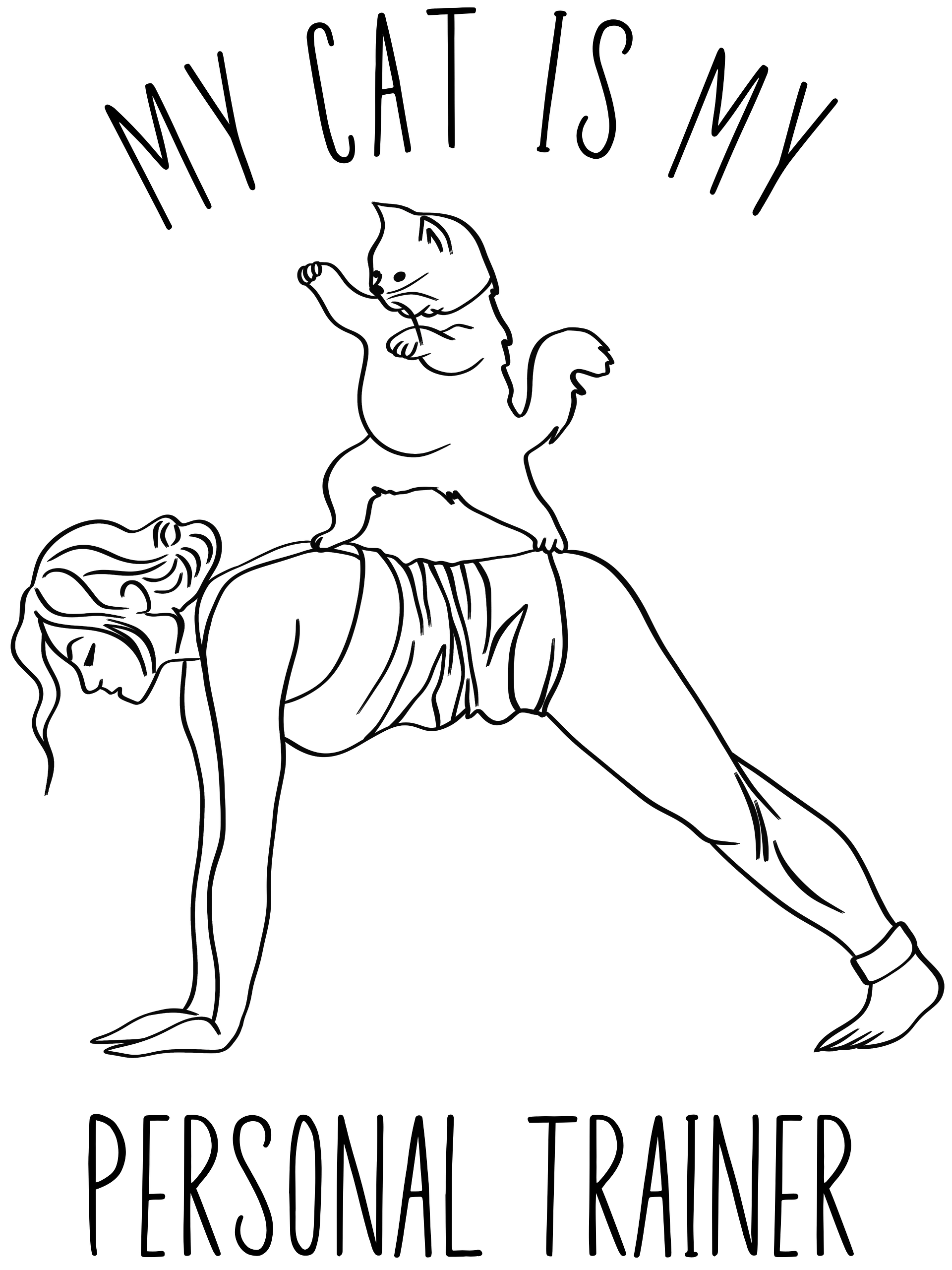My Cat Is My Personal Trainer duo-tone mug for a crazy cat yoga lady product image (27)