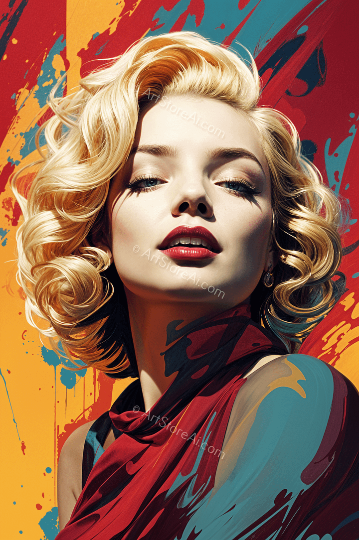 Monroe's Abstract Elegance: A Limited Edition Digital Art Piece product image (1)