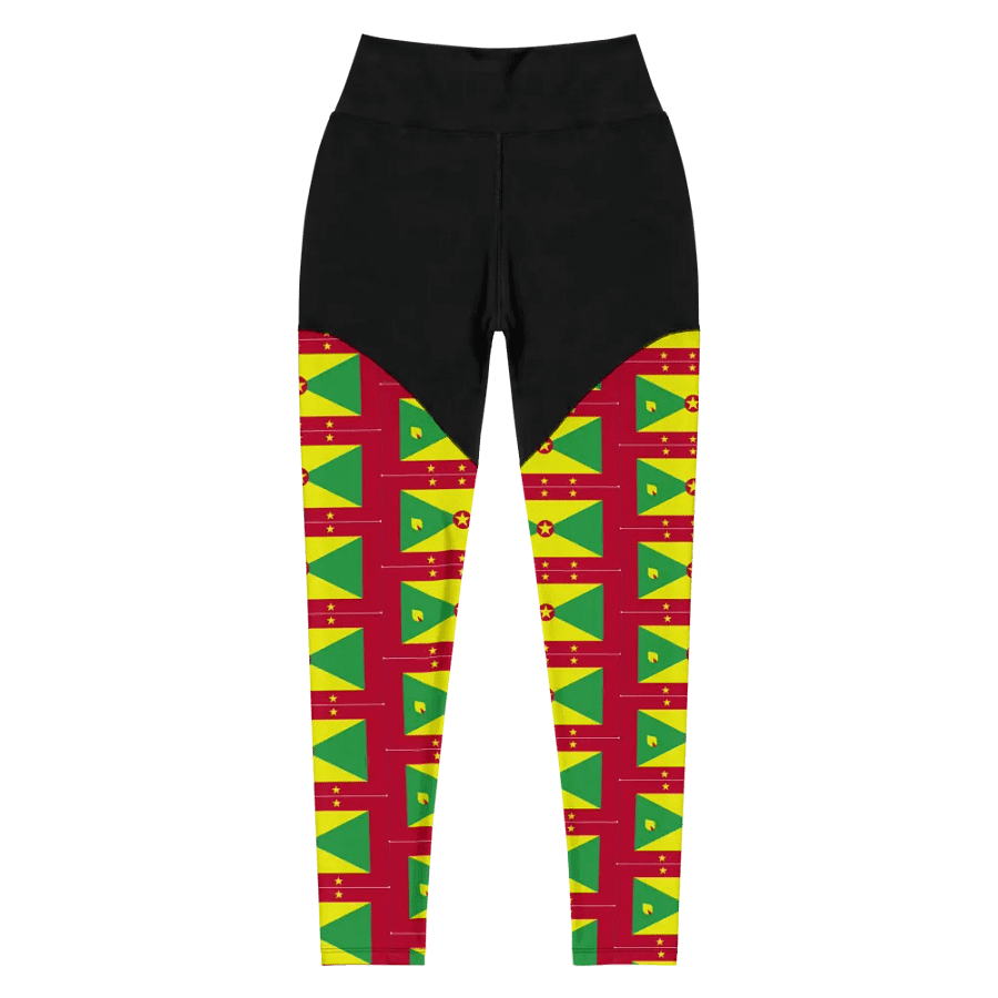 Grenada Flag All-Over Sports Leggings product image (5)