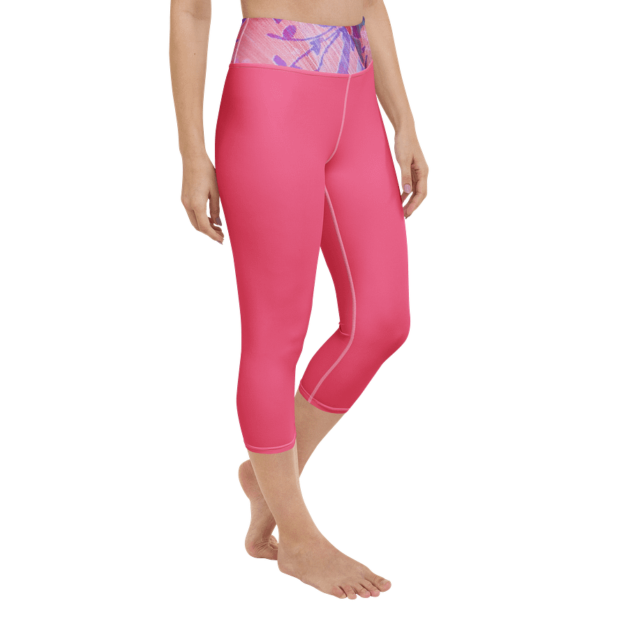 Paradise Breeze Brink Pink Yoga Capri Leggings product image (4)