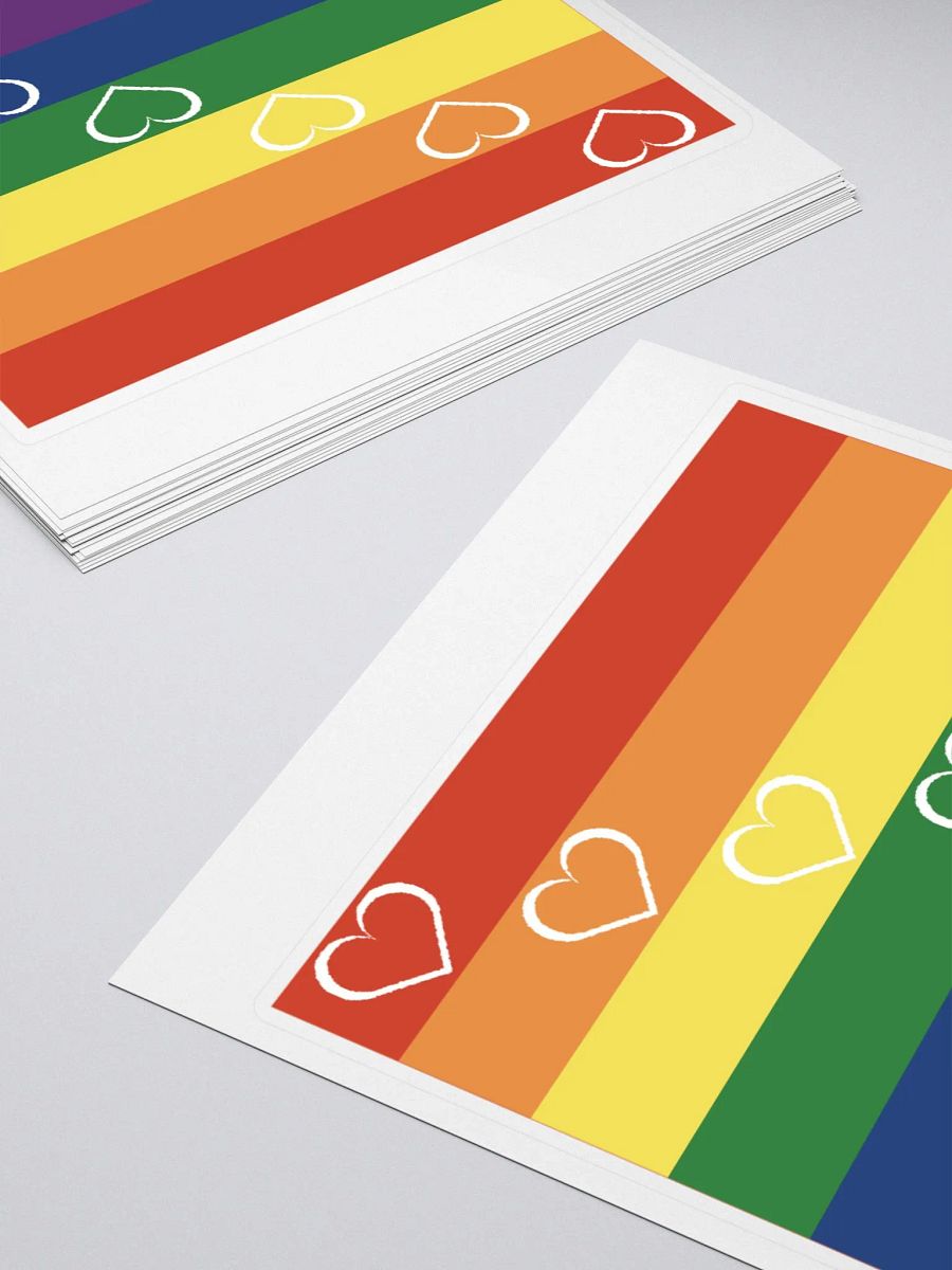 Rainbow Pride with Hearts (D) - Stickers product image (12)