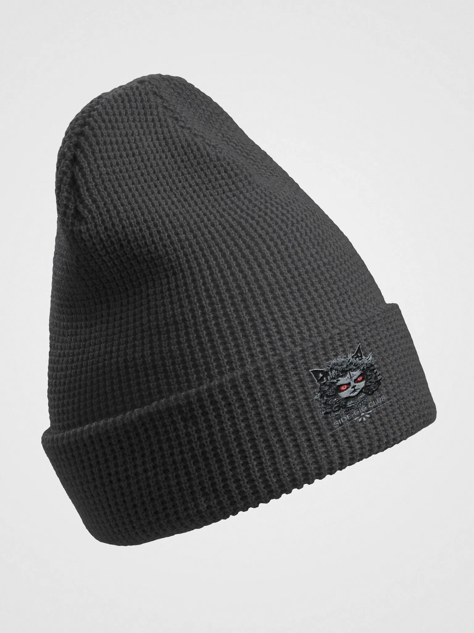 Sleepless Hustle: Waffle Knit Beanie for Side-Gig Warriors product image (7)
