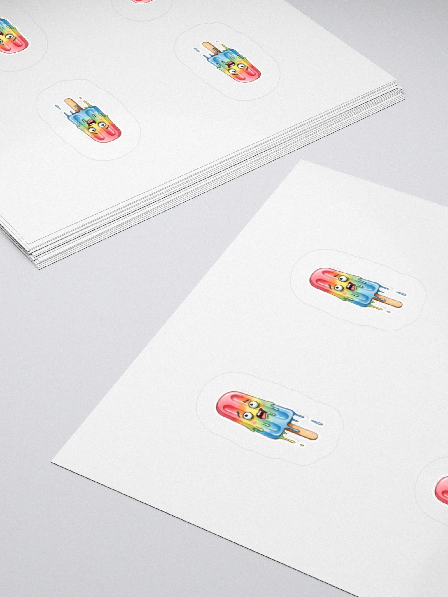 Whimsical Popsicle Faces Sticker Set product image (11)