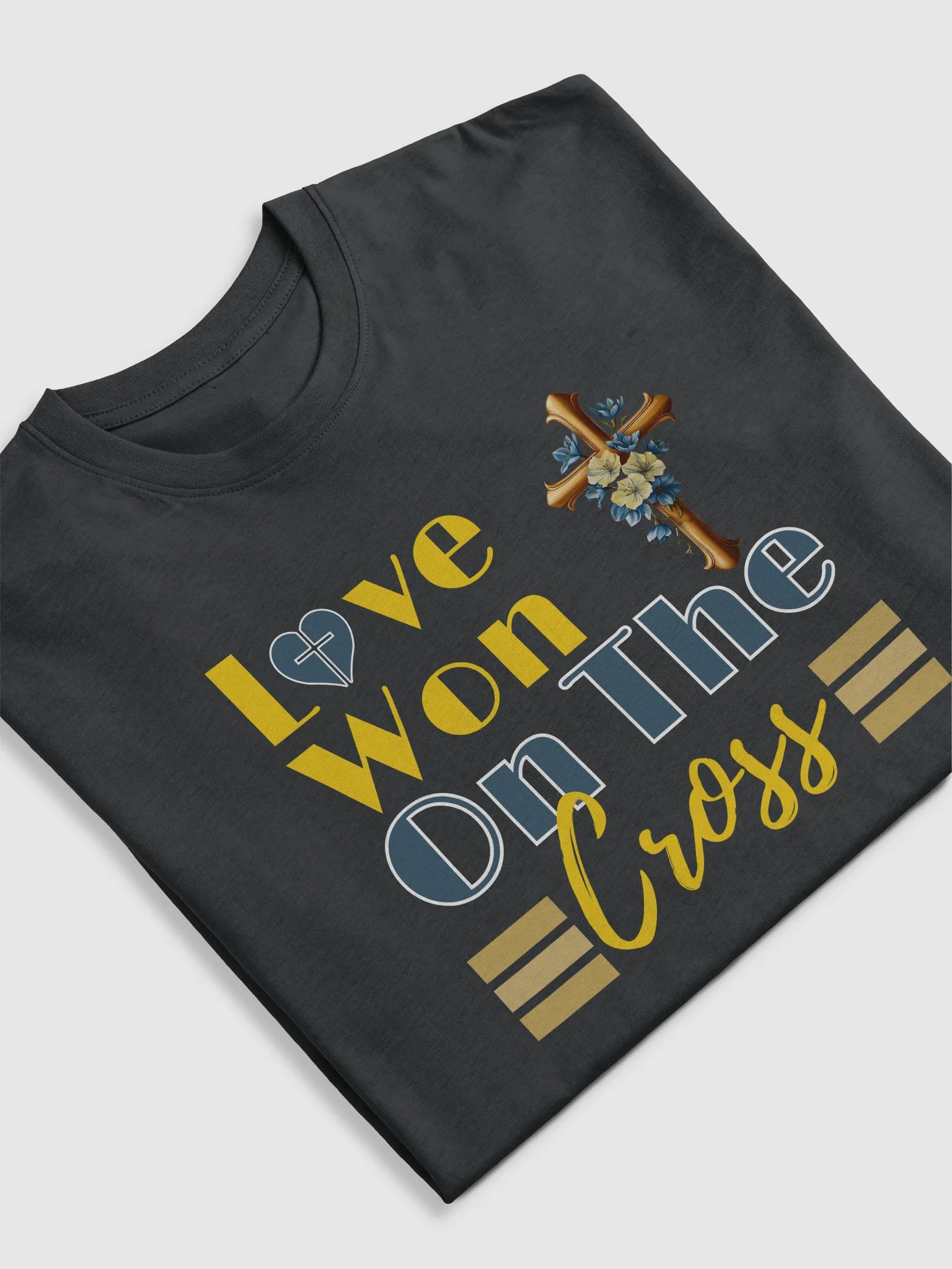 Love Won On The Cross, Christian Comfort T-Shirt product image (8)