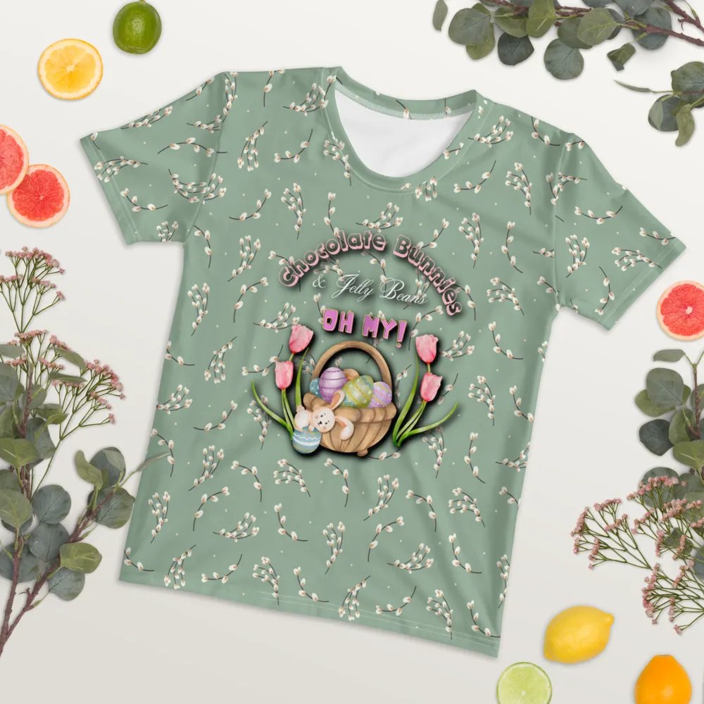 Chocolate Bunnies and Jelly Beans Oh My All Over Print T-shirt product image (7)