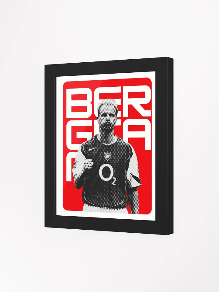 Dennis Bergkamp BW Arsenal Name Art Framed Print product image (2)
